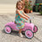 Kids Classic Vintage Racer Metal Ride On Push Car | Blush Pink