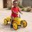 Kids Classic Vintage Racer Metal Ride On Push Car | Canary Yellow