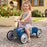 Kids Classic Vintage Racer Metal Ride On Push Car | Night Blue
