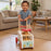 Kids Retro Wooden Toy Combi Pusher & Ride On | White