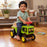 Kids Retro Wooden Toy Tractor Ride On Push Car | Green/Black