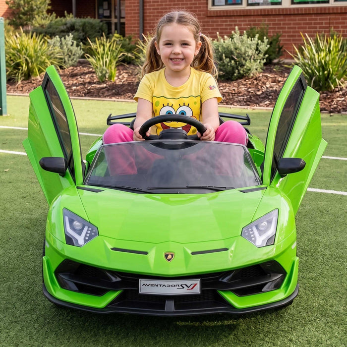Lamborghini Aventador Officially Licensed Kids Ride On Car Slime Green