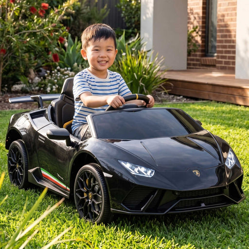 Lamborghini Aventador Officially Licensed Kids Ride On Car with Remote Control | Nero (Black)