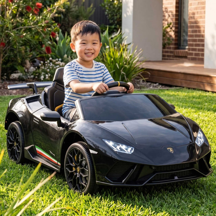 Lamborghini Aventador Officially Licensed Kids Ride On Car with Remote Control | Nero (Black)