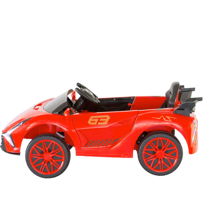 Lamborghini Sian Inspired Kids Ride On Car with Parental Remote Control Rossa Red