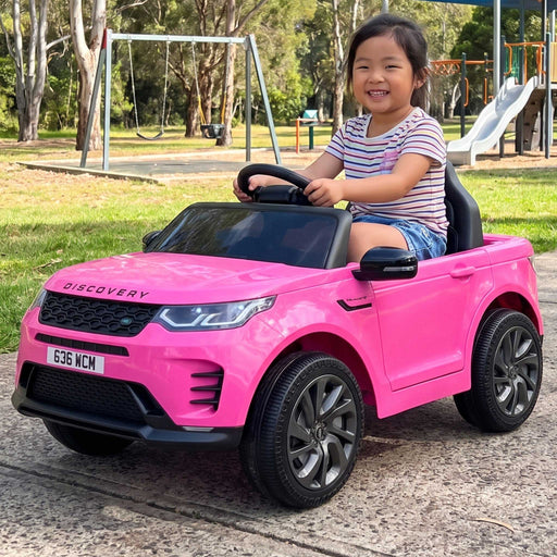 Land Rover Discovery Officially Licensed Kids Ride On Car with Remote Control-Hot Pink