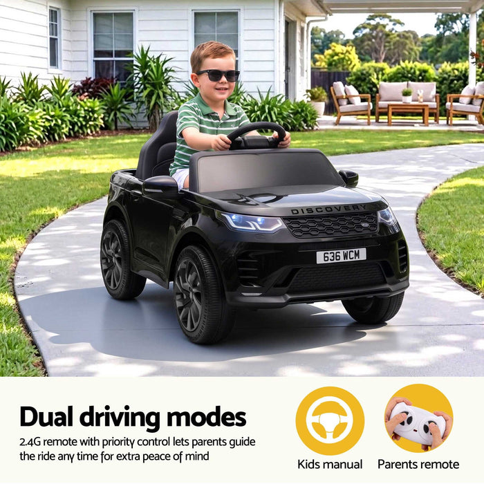 Land Rover Discovery Officially Licensed Kids Ride On Car with Remote Control-Black