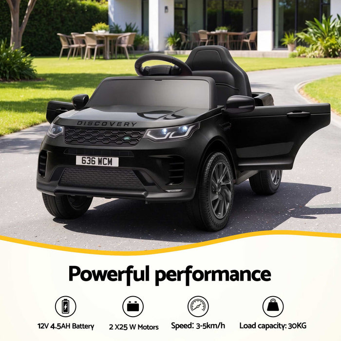 Land Rover Discovery Officially Licensed Kids Ride On Car with Remote Control-Black