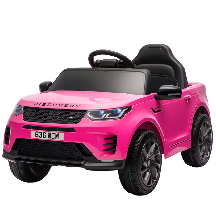 Land Rover Discovery Officially Licensed Kids Ride On Car with Remote Control-Hot Pink