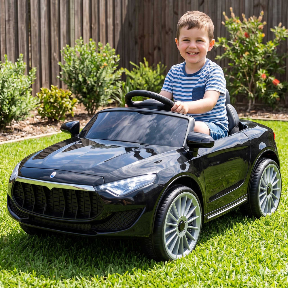 Maserati Inspired Kids Ride On Car with Remote Control | Midnight Black