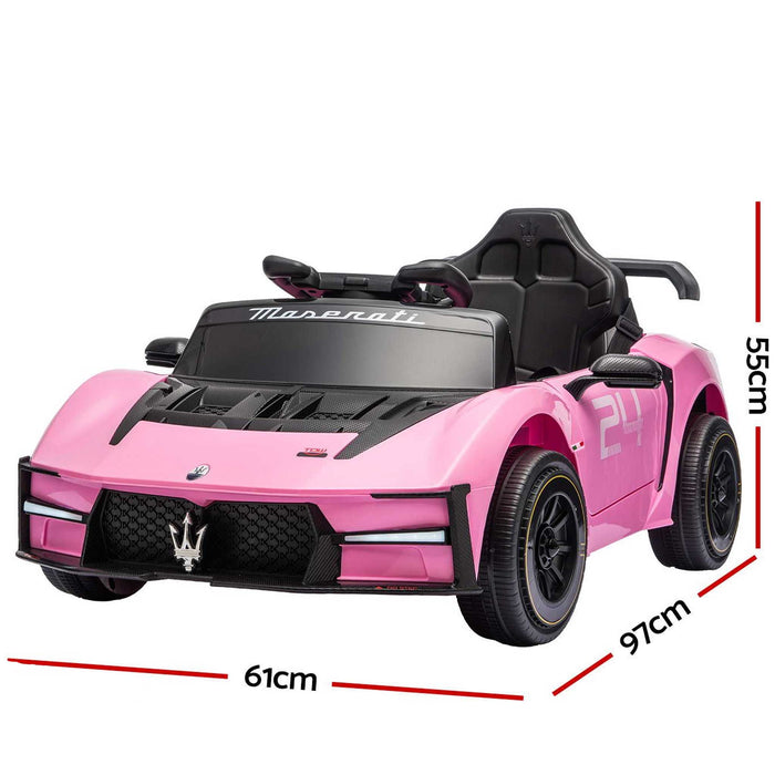 Maserati MCXtrema Officially Licensed Kids Ride On Car with Remote Control Miami Pink