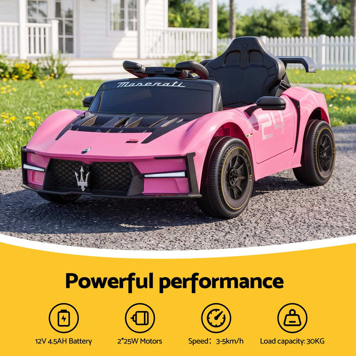 Maserati MCXtrema Officially Licensed Kids Ride On Car with Remote Control Miami Pink