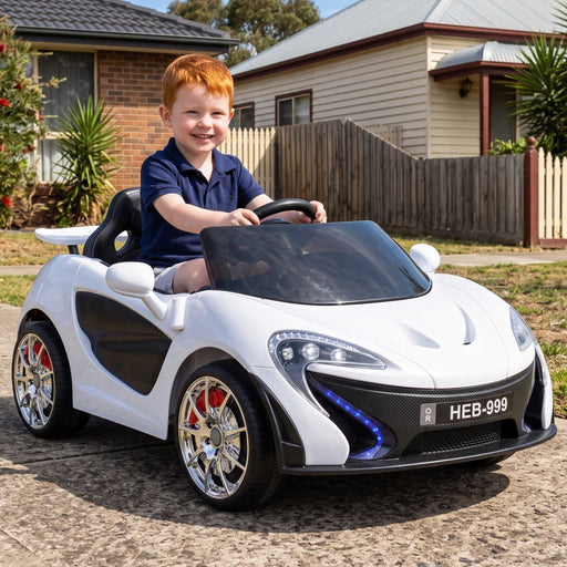 Mclaren Inspired Kids Ride On Car with Remote Control | White