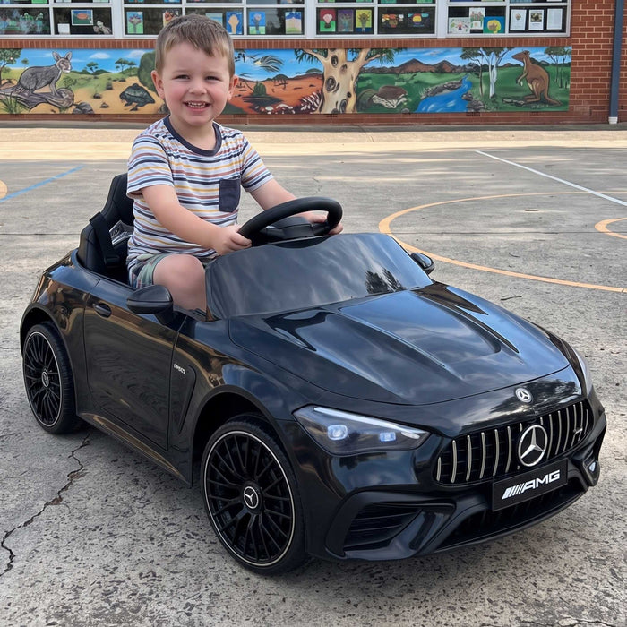 Mercedes Benz AMG C63 Licensed Kids Ride On Car with Remote Control Black
