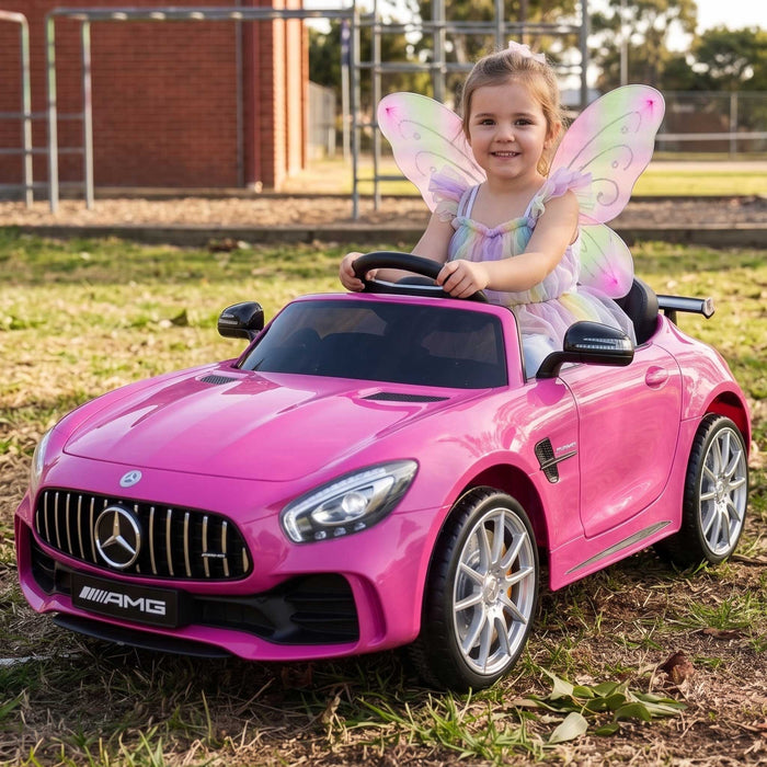 Mercedes Benz AMG GT R Licensed Kids Ride On Car with Remote Control | Candy Pink (Limited Edition)
