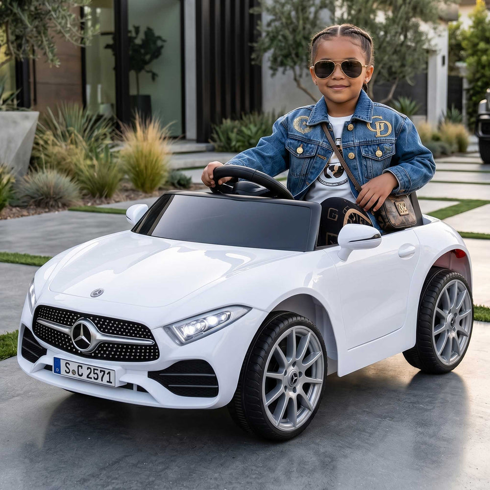 Mercedes Benz CLS 350 Licensed Kids Ride On Car with Remote Control | White