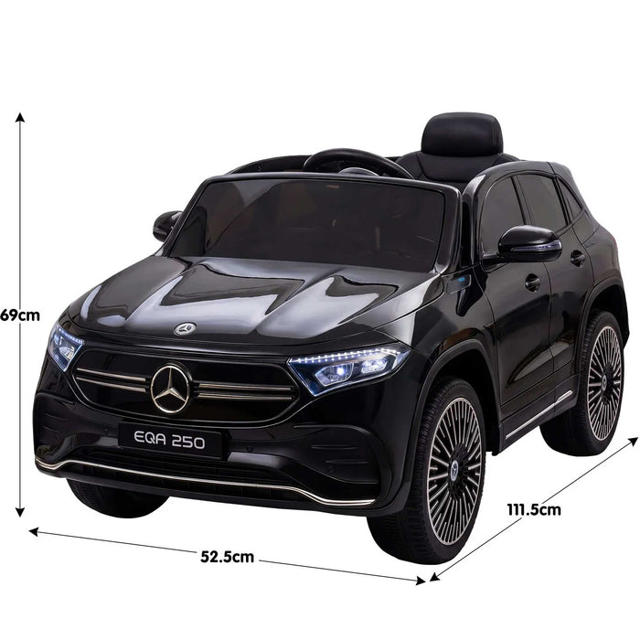 Mercedes Benz EQA 250 AMG Officially Licensed Kids Ride On Car with Remote Control Obsidian Black
