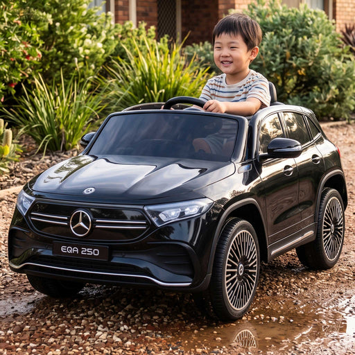 Mercedes Benz EQA 250 AMG Officially Licensed Kids Ride On Car with Remote Control Obsidian Black