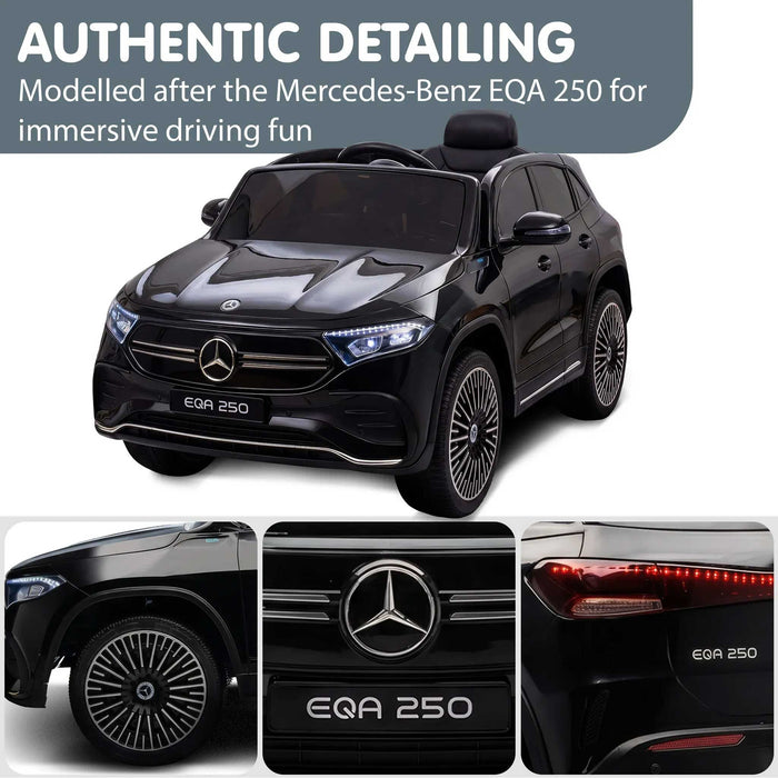 Mercedes Benz EQA 250 AMG Officially Licensed Kids Ride On Car with Remote Control Obsidian Black