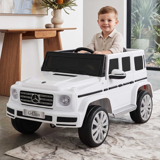 Mercedes Benz G500 Officially Licensed Kids Ride On Car with Remote Control | White