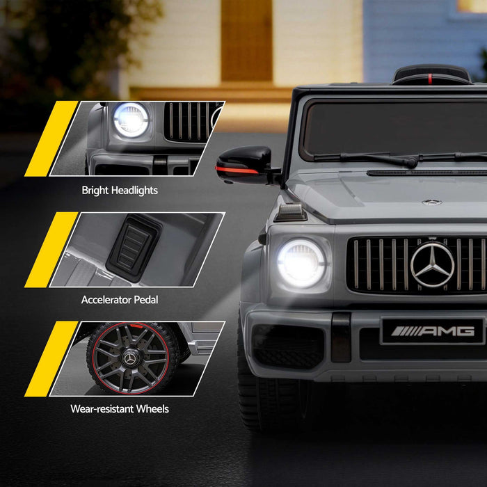 Mercedes Benz G63 AMG Licensed Kids Ride On Car with Remote Control Alpine Grey