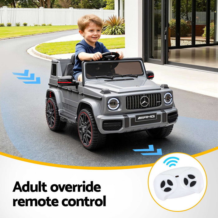 Mercedes Benz G63 AMG Licensed Kids Ride On Car with Remote Control Alpine Grey