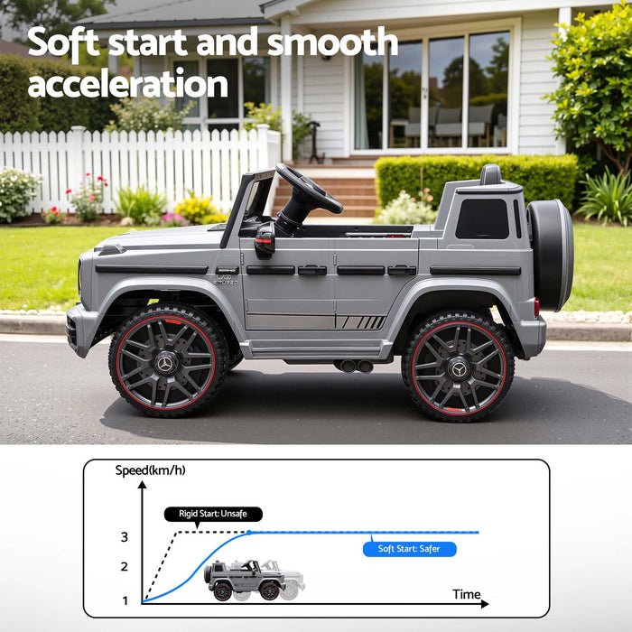 Mercedes Benz G63 AMG Licensed Kids Ride On Car with Remote Control Alpine Grey