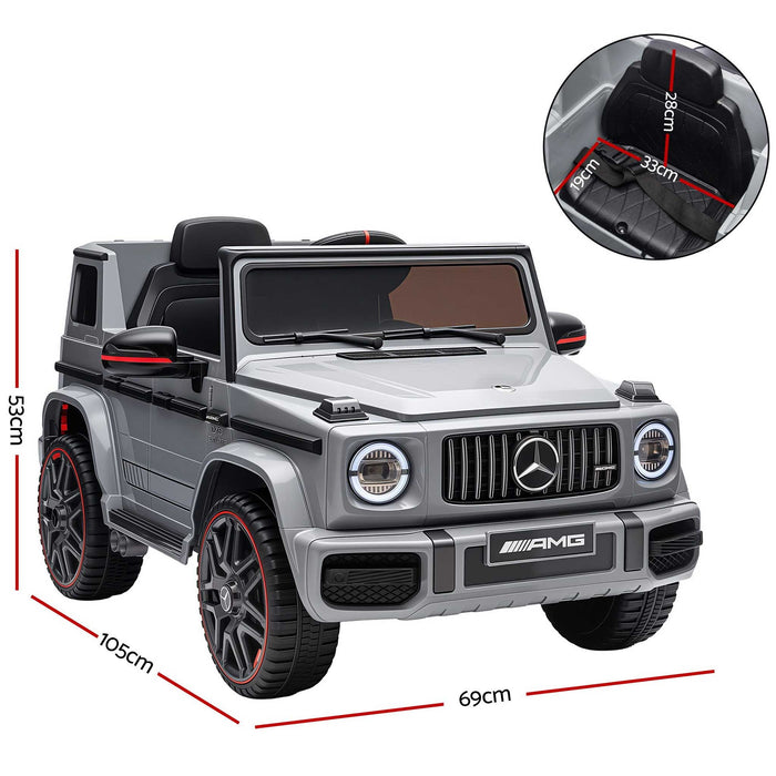 Mercedes Benz G63 AMG Licensed Kids Ride On Car with Remote Control Alpine Grey