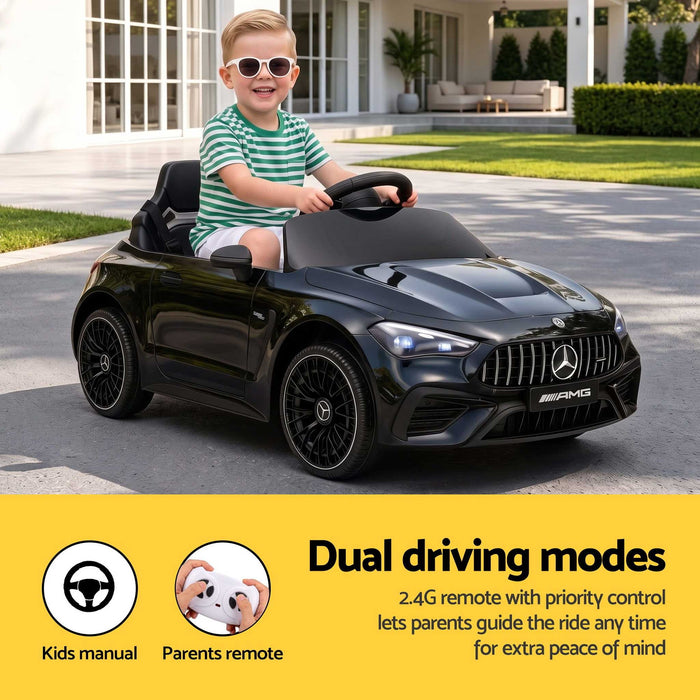 Mercedes Benz AMG C63 Licensed Kids Ride On Car with Remote Control Black