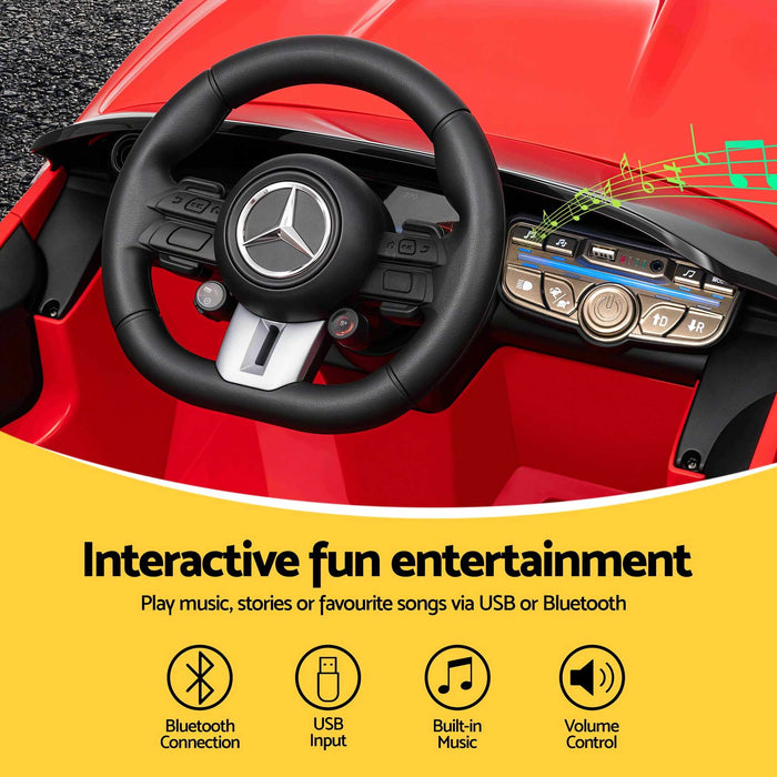 Mercedes Benz AMG C63 Licensed Kids Ride On Car with Remote Control Red