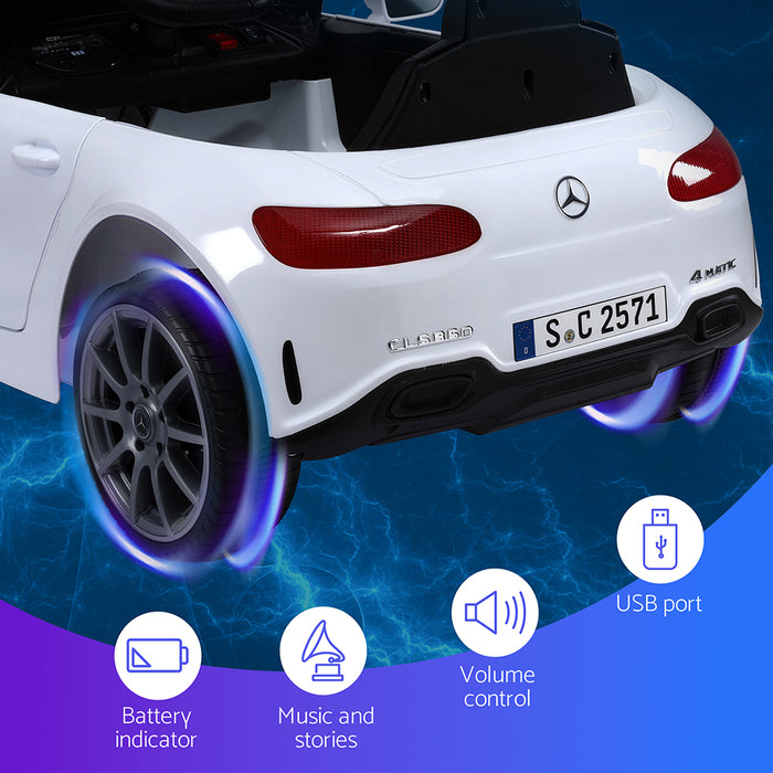 Mercedes Benz CLS 350 Licensed Kids Ride On Car with Remote Control | White