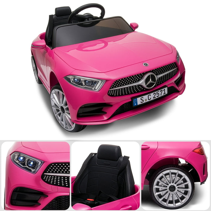 Mercedes Benz CLS 350 Officially Licensed Kids Ride On Car with Remote Control | Hot Pink