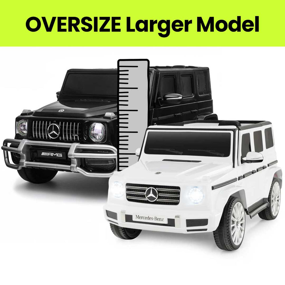 OVERSIZE 24V Twin (Two) Seater Officially Licensed Mercedes Benz AMG G63 Kids Ride On Car with Remote Control Cosmos Black