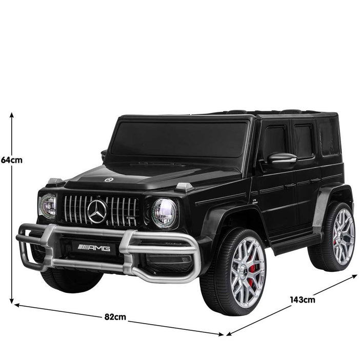 OVERSIZE 24V Twin (Two) Seater Officially Licensed Mercedes Benz AMG G63 Kids Ride On Car with Remote Control Cosmos Black