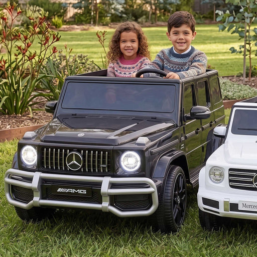 OVERSIZE 24V Twin (Two) Seater Officially Licensed Mercedes Benz AMG G63 Kids Ride On Car with Remote Control Cosmos Black