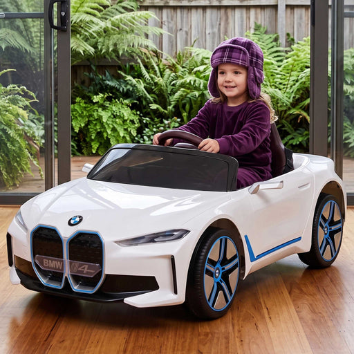 Officially Licensed BMW I4 Kids Ride On sports car with Remote Control | Alpine White