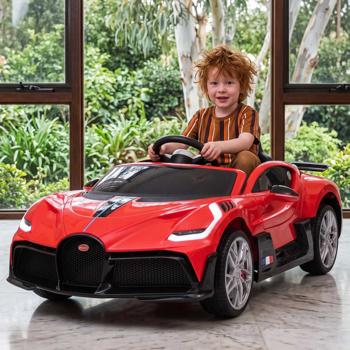 Officially Licensed Bugatti Divo Kids Premium Ride On Car with Remote Control | Light Red