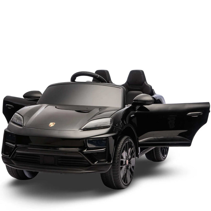 Officially Licensed Porsche Macan Turbo EV Kids Ride On SUV with Remote Control Jet Black