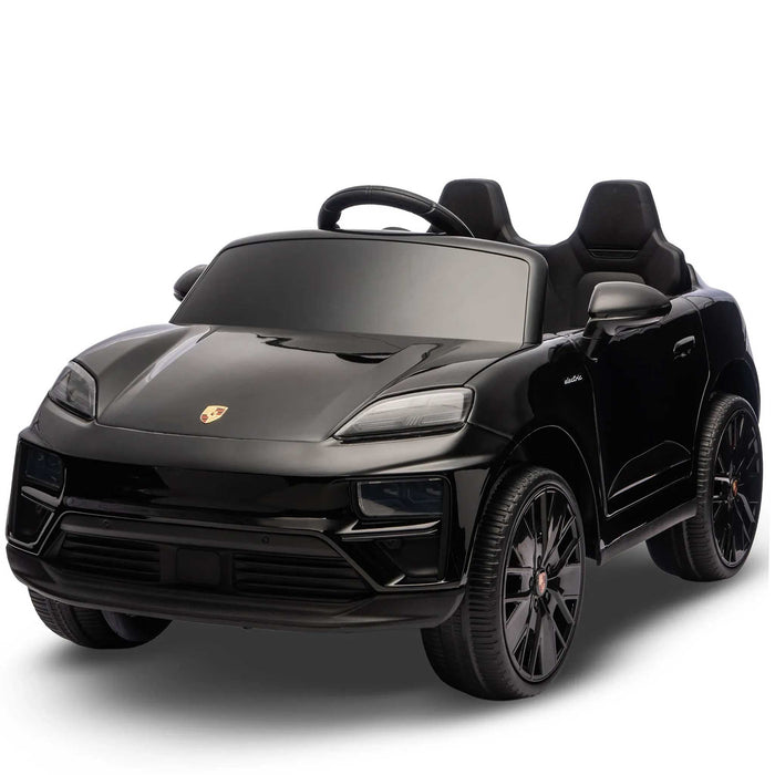 Officially Licensed Porsche Macan Turbo EV Kids Ride On SUV with Remote Control Jet Black
