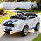 Officially Licensed Shelby Ford GT350 Kids Ride On Car with Remote Control White with Blue Cobra Stripes