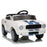Officially Licensed Shelby Ford GT350 Kids Ride On Car with Remote Control White with Blue Cobra Stripes