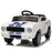 Officially Licensed Shelby Ford GT350 Kids Ride On Car with Remote Control White with Blue Cobra Stripes