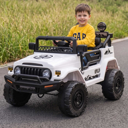 Officially Licensed Toyota FJ Cruiser Jeep Kids Ride On Car with Remote Control | Blizzard White