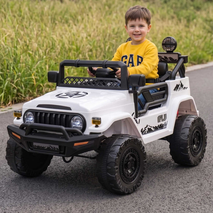 Officially Licensed Toyota FJ Cruiser Jeep Kids Ride On Car with Remote Control | Blizzard White