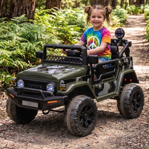 Officially Licensed Toyota FJ Cruiser Jeep Kids Ride On Car with Remote Control | Camoflauge