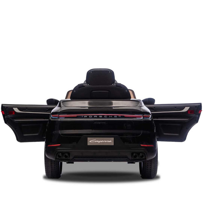 Officially Licensed Porsche Cayenne E Hybrid Coupe Kids Ride On SUV with Remote Control Midnight Black