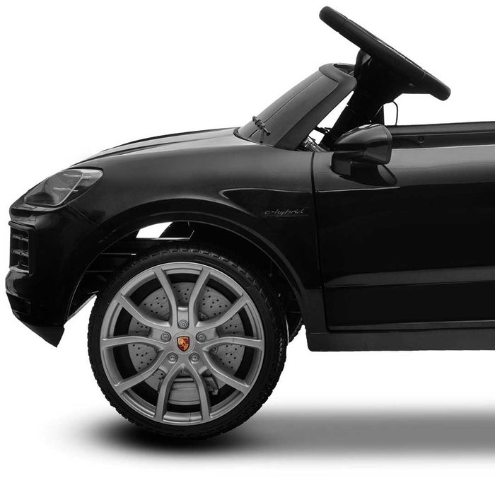 Officially Licensed Porsche Cayenne E Hybrid Coupe Kids Ride On SUV with Remote Control Midnight Black