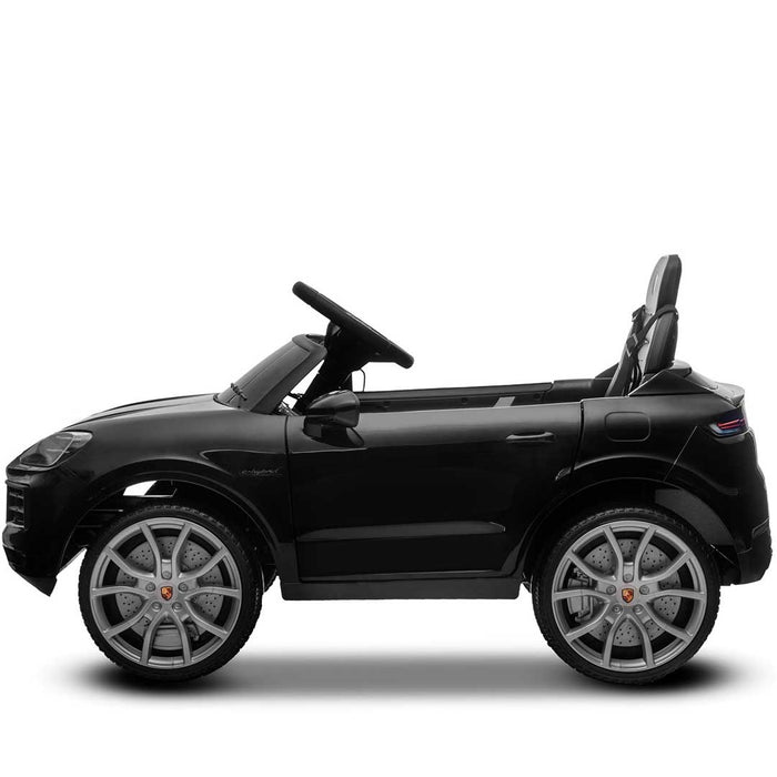 Officially Licensed Porsche Cayenne E Hybrid Coupe Kids Ride On SUV with Remote Control Midnight Black