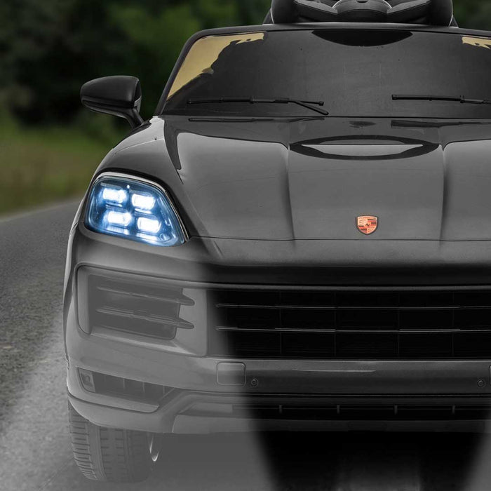 Officially Licensed Porsche Cayenne E Hybrid Coupe Kids Ride On SUV with Remote Control Midnight Black
