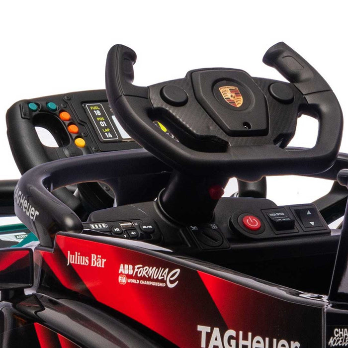 Officially Licensed Porsche Formula E Kids Ride On Car with Remote Control_Basalt Black